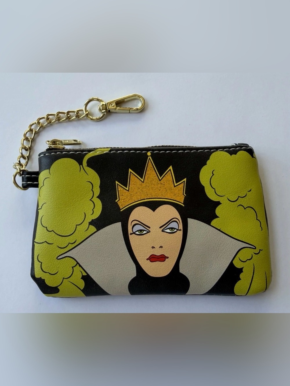 Disney Villains Evil Queen Coin Purse Buckle Down Snow White Clip Pouch Wallet